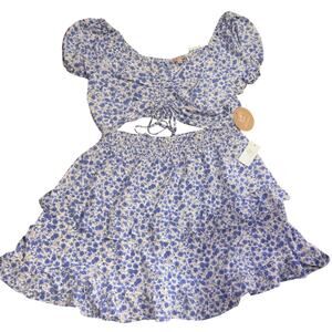 Rabbit Rose Floral Skirt and Crop, Set, NWT